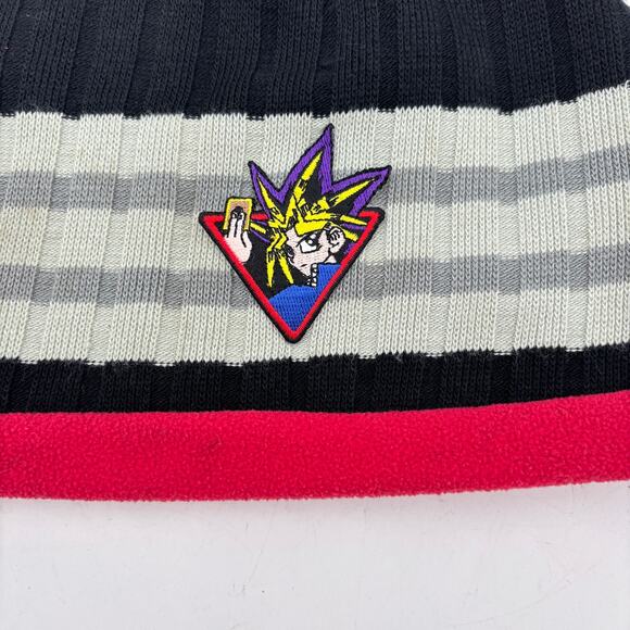 Vintage 2005 Yu-Gi-Oh Striped Knit Beanie Cap Hat Youth 4-16 - Picture 7 of 10